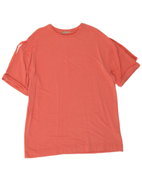 Top tunica da donna Zara UK 10 piccolo poliestere rosa