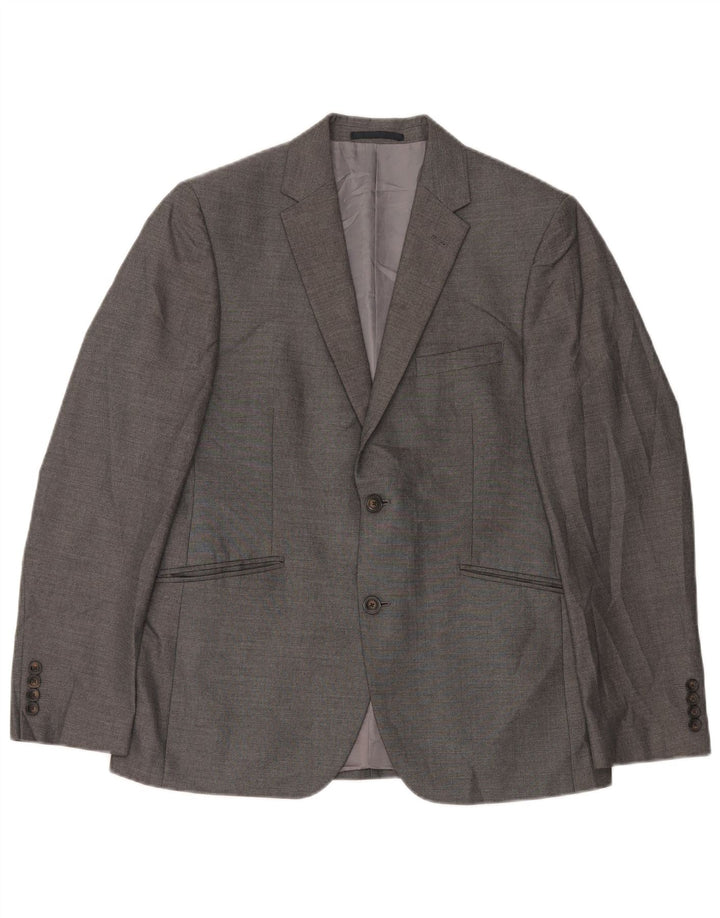 Giacca blazer a 2 bottoni sartoriale da uomo Marks & Spencer UK 40 Grigio medio