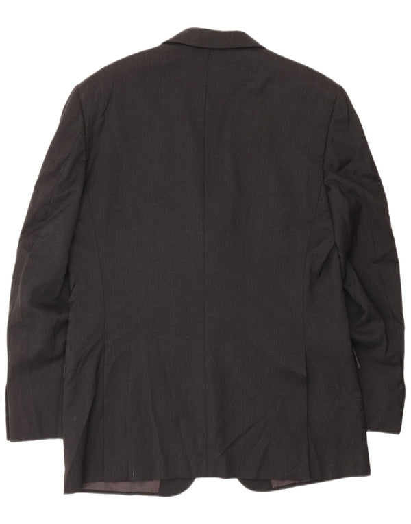 Burberrys Mens 3 Button Blazer Jacket IT 52 Large Grey Wool