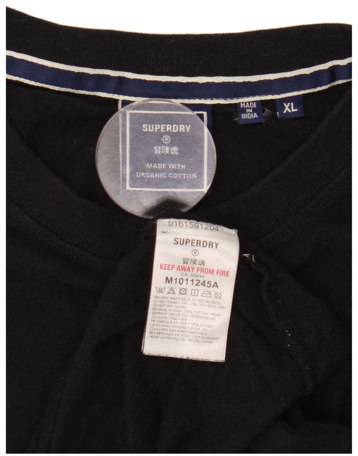 T-shirt da uomo Superdry Top XL in cotone nero