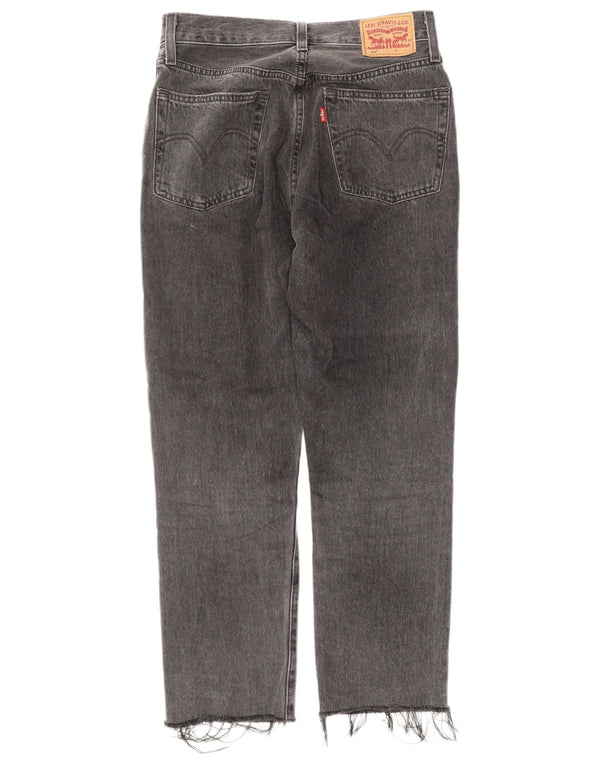 Jeans dritti a vita alta Levi's 501 da donna W25 L26 cotone grigio