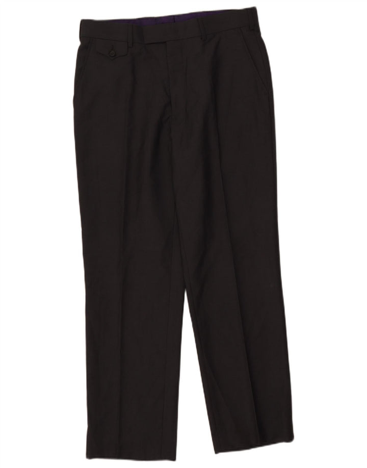 Pantaloni da abito dritti da uomo Ted Baker W33 L29 Grigi