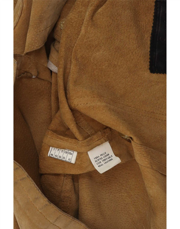 Soprabito vintage da donna in pelle scamosciata IT 44 in pelle beige medio