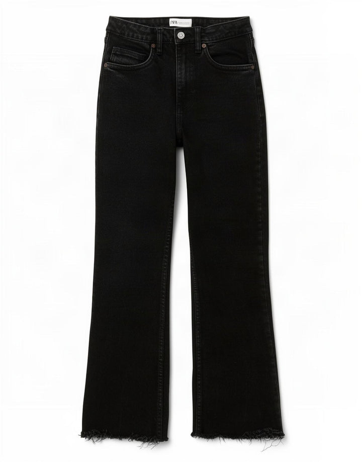 Jeans Bootcut da donna Zara EU 36 XS W26 L24 Nero