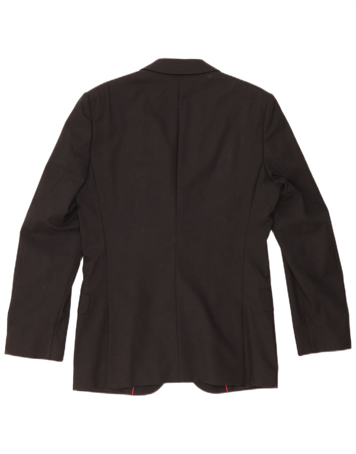 Giacca blazer da uomo a 2 bottoni Hugo Boss UK 44 XS lana nera