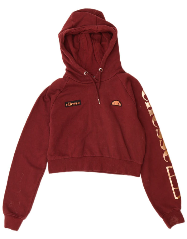 Tuta intera da donna con grafica Ellesse UK 8 piccola in cotone bordeaux
