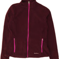 EDDIE BAUER Womens Fleece Jacket UK 12 Medium Burgundy Polyester Vintage Eddie Bauer and Second-Hand Eddie Bauer from Messina Hembry 