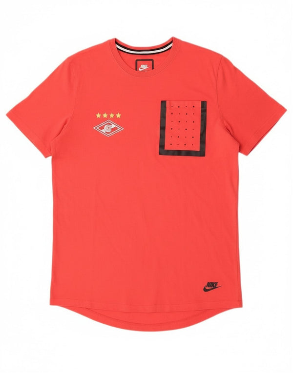 T-shirt Nike FC Spartak Mosca da uomo in cotone rosso medio