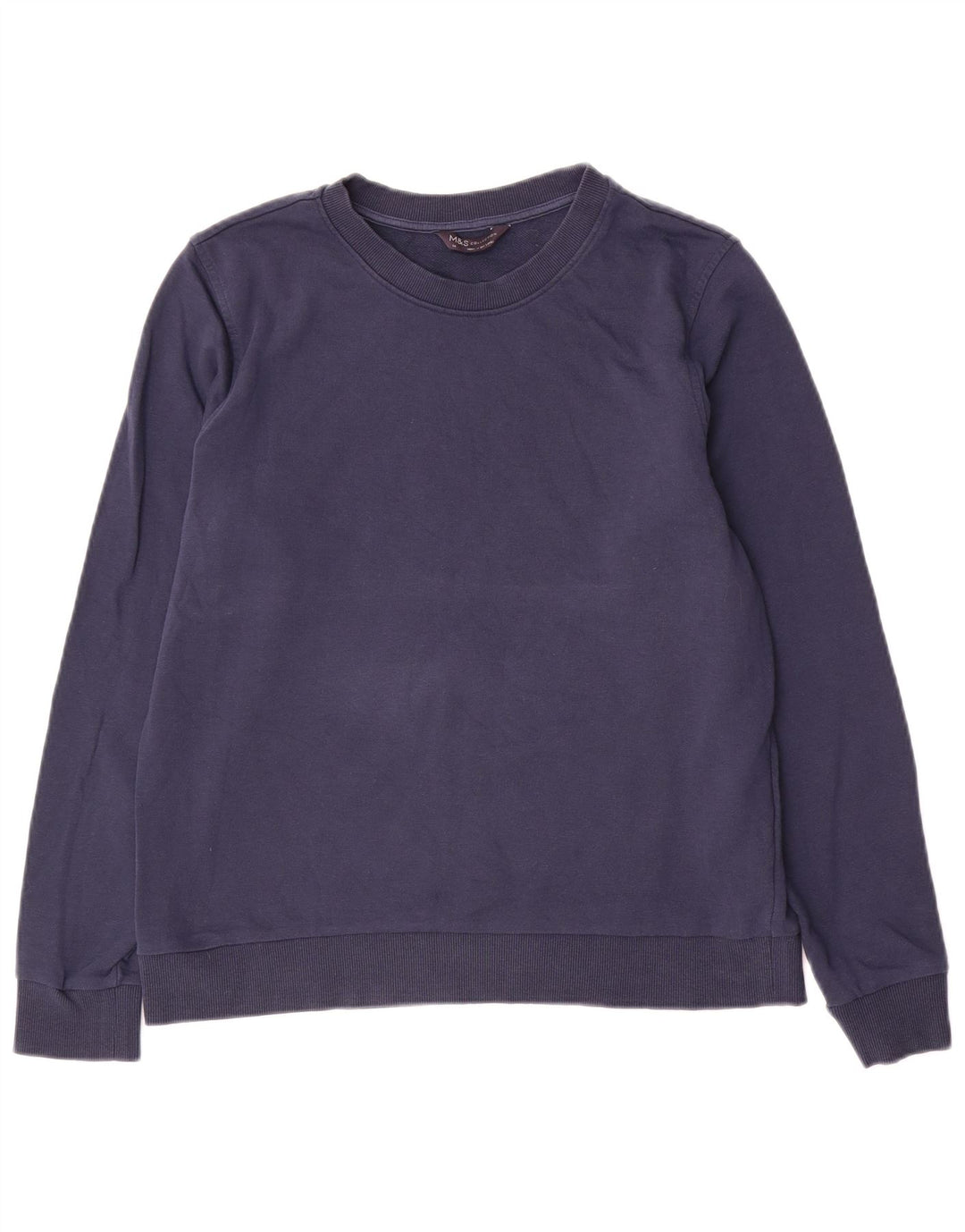 Felpa da donna Marks & Spencer UK 14 Large in cotone blu navy