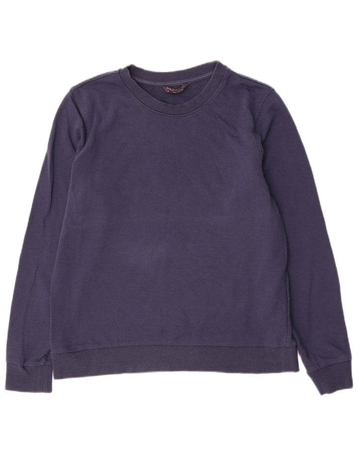Felpa da donna Marks & Spencer UK 14 Large in cotone blu navy