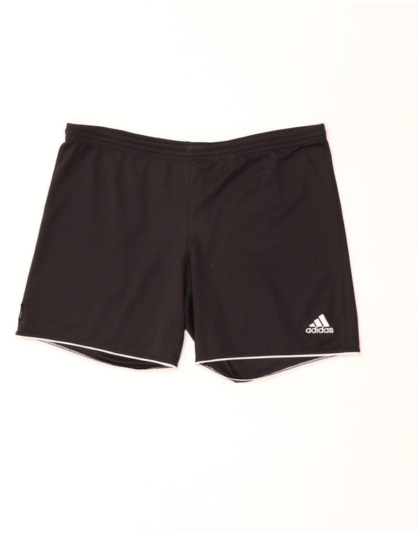 Pantaloncini sportivi da uomo Adidas grandi in poliestere nero