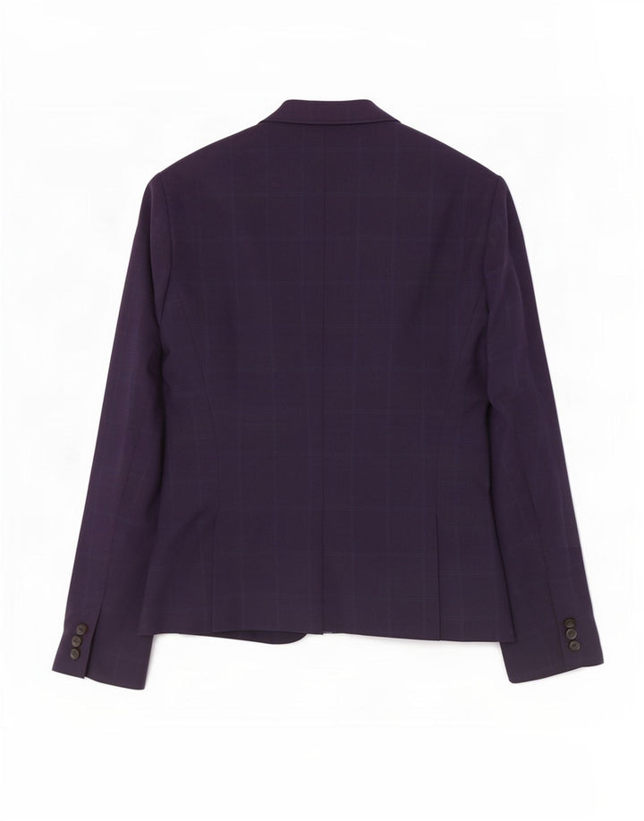 Giacca blazer a 1 bottone da donna Zara EU 38 piccolo blu navy a quadri