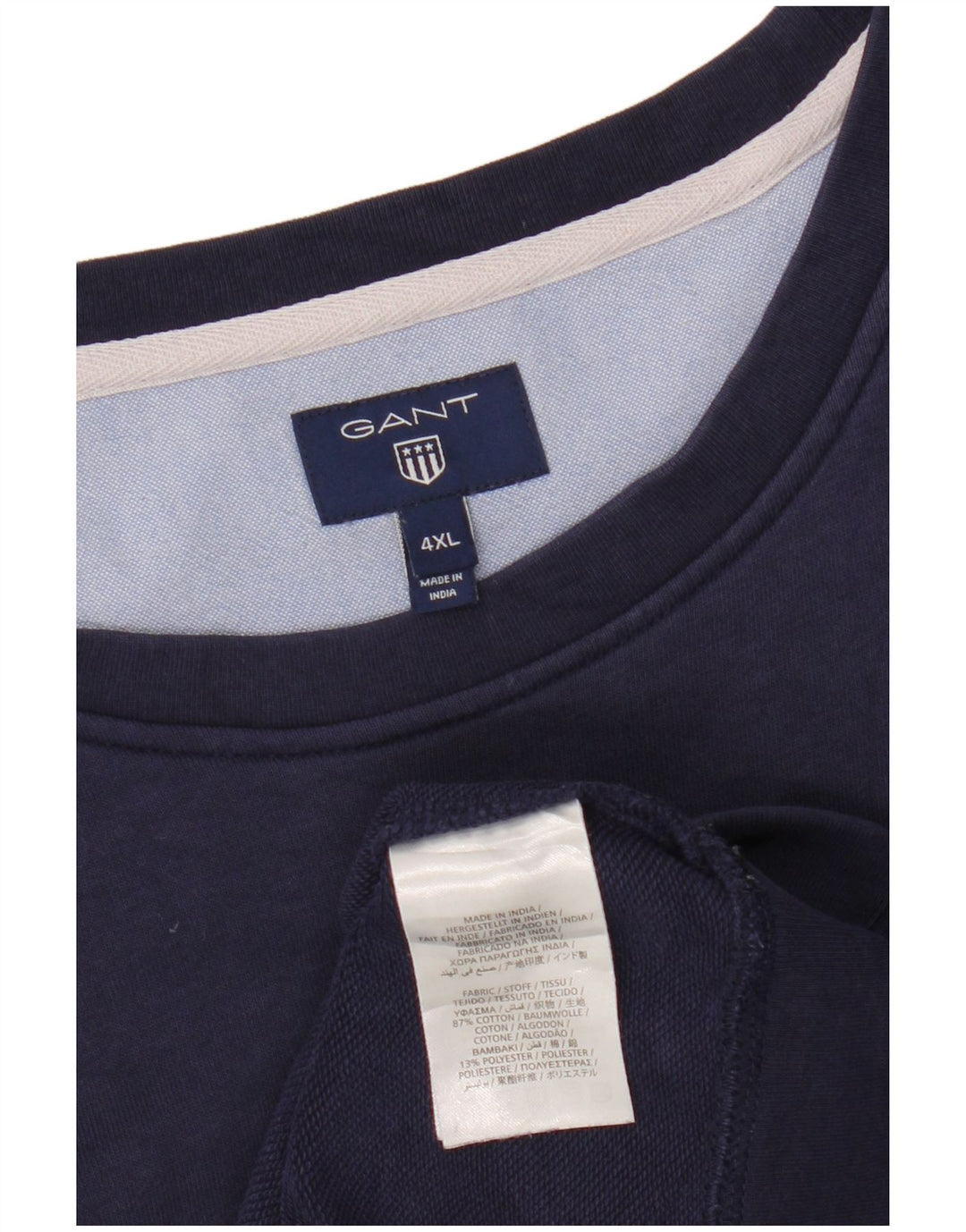 GANT Felpa grafica da uomo New Haven Felpa 4XL Cotone blu navy
