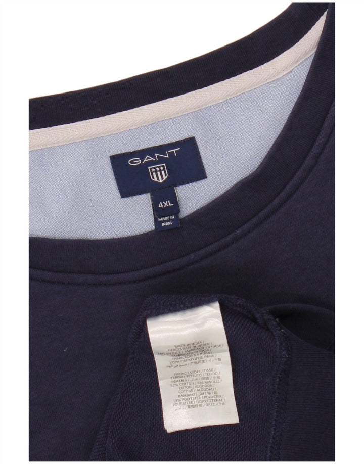 GANT Felpa grafica da uomo New Haven Felpa 4XL Cotone blu navy