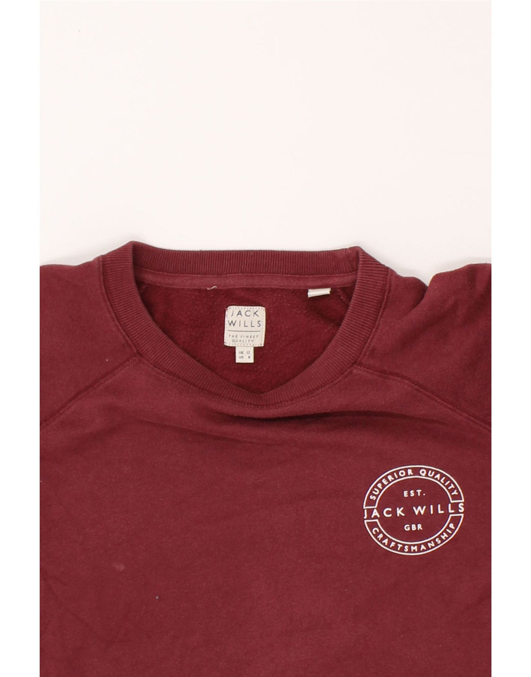 JACK WILLS Womens Sweatshirt Jumper UK 12 Medium Brown Vintage Jack Wills and Second-Hand Jack Wills from Messina Hembry 