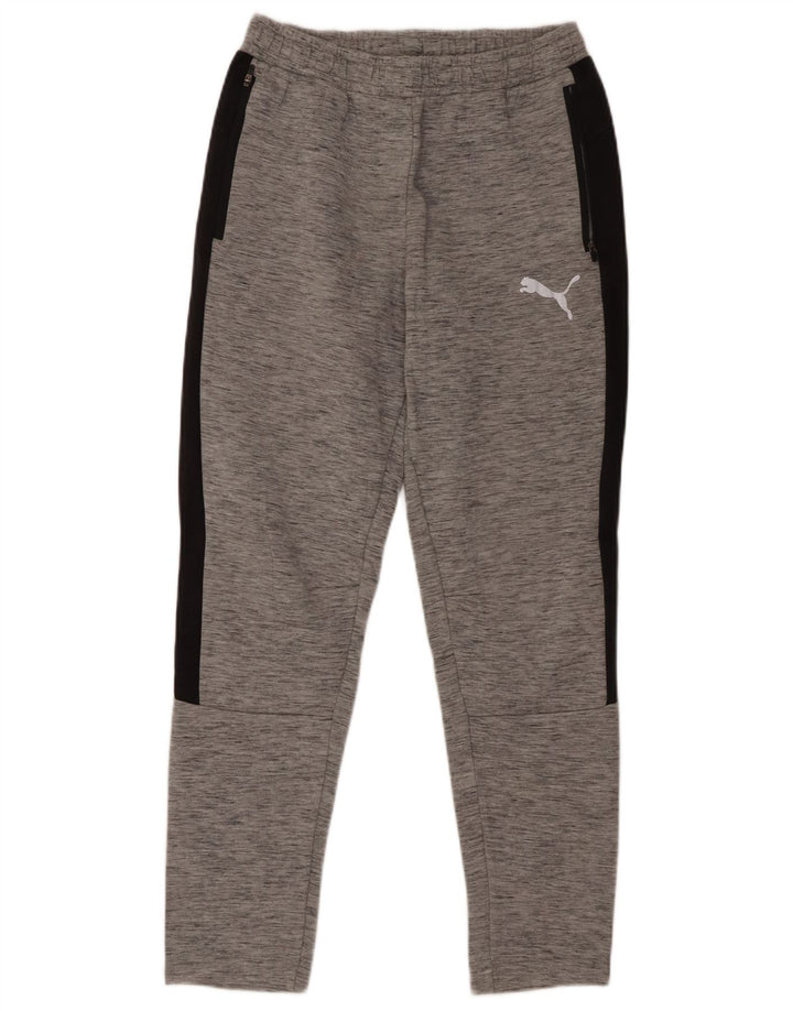 PUMA Womens Tracksuit Trousers UK 8 Small  Grey Colourblock Cotton
