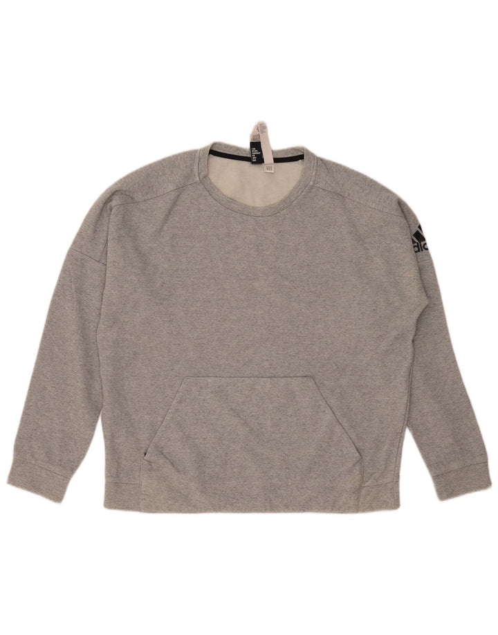 Felpa Adidas Uomo Maglione Grande Cotone Grigio