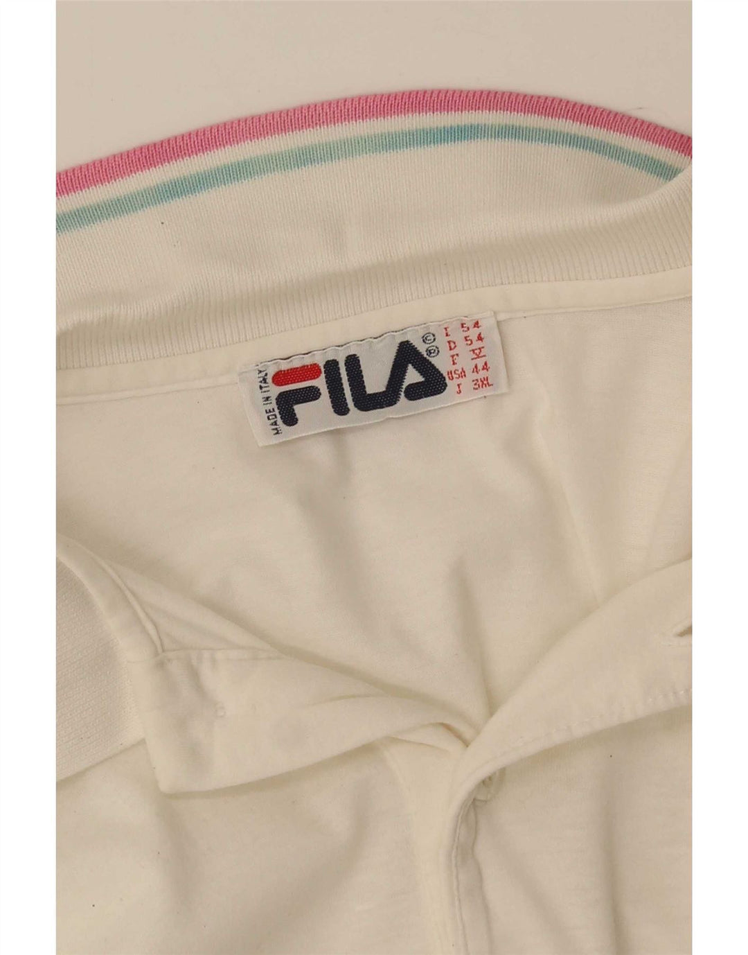 Polo grafica da uomo Fila IT 54 XL a righe bianche