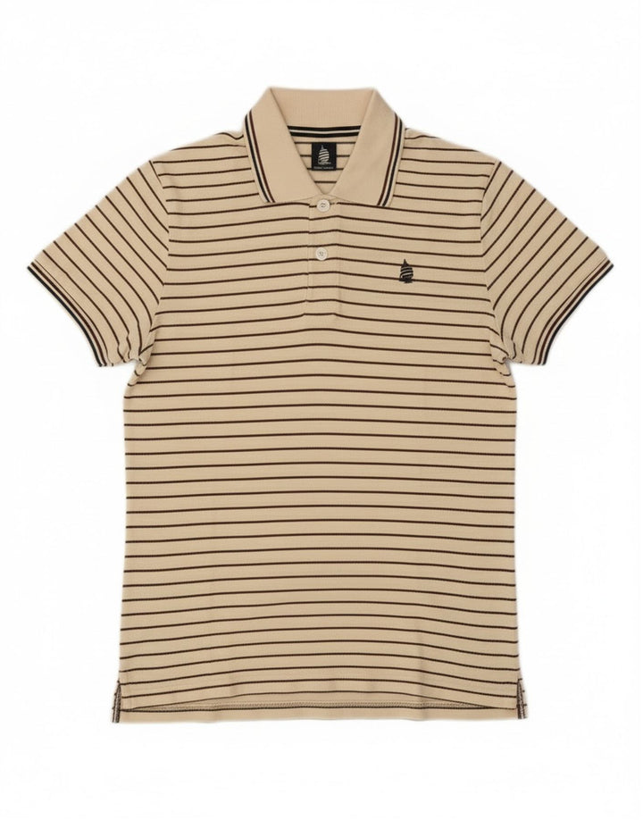 Polo da uomo Marina Yachting piccola in cotone a righe beige