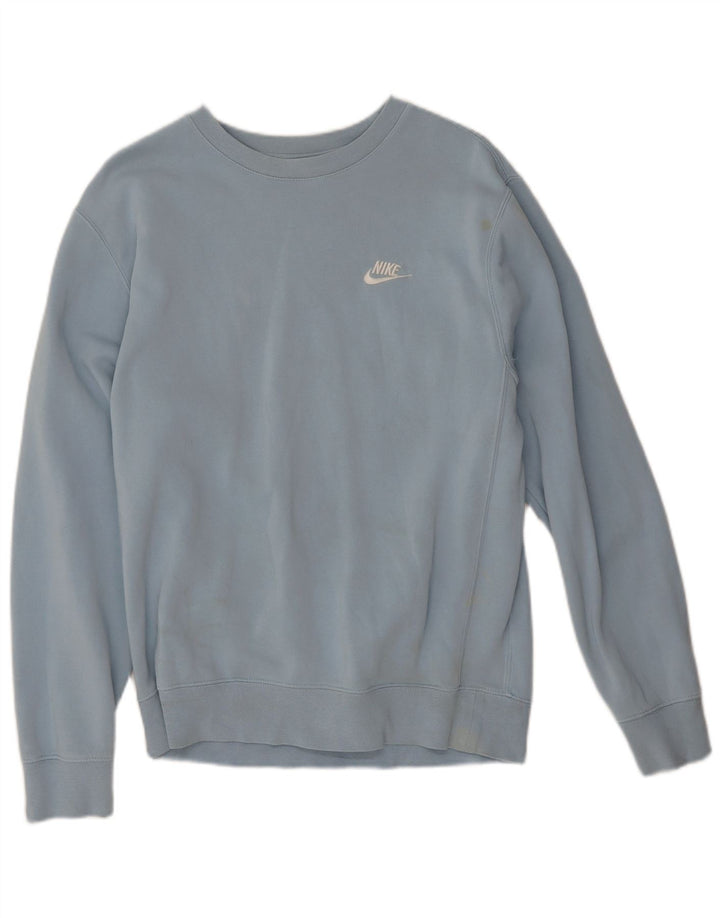 Felpa Nike Uomo Maglione Piccolo Blu Cotone