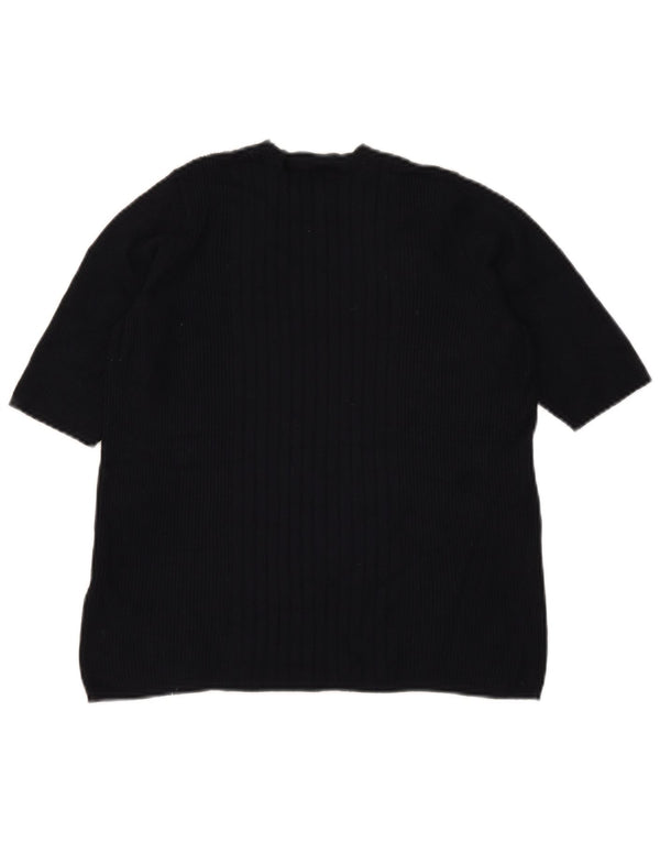Maglione maglione girocollo da donna Marks & Spencer UK 14 grande blu navy