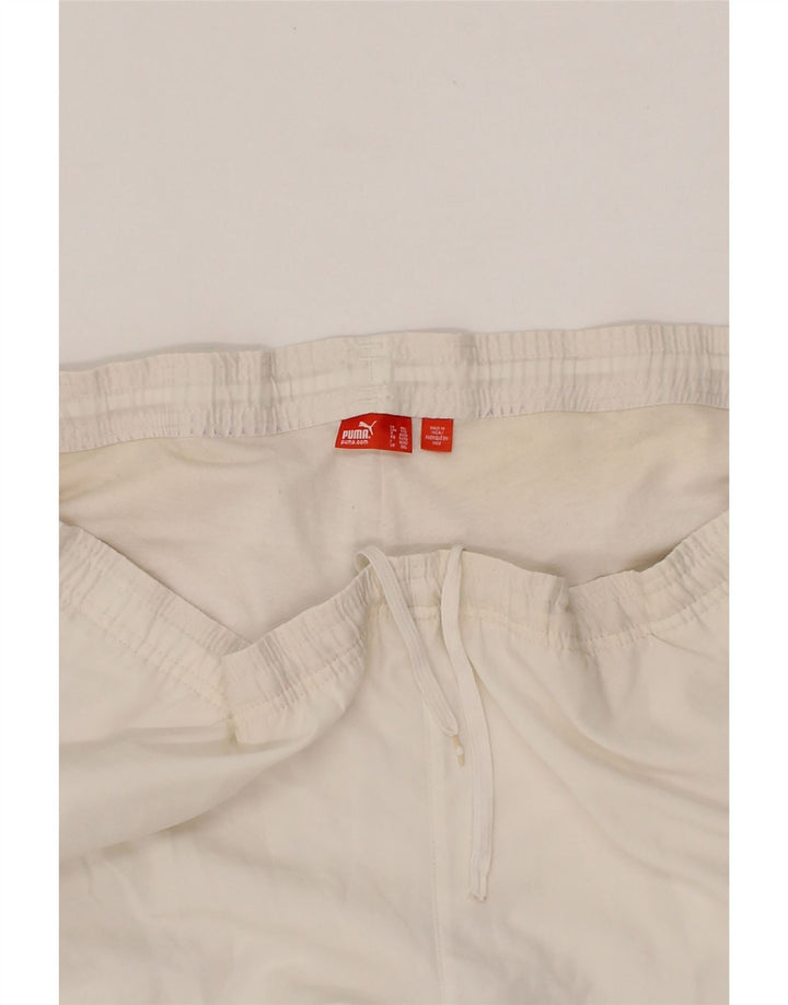 PUMA Mens Graphic Tracksuit Trousers Joggers 2XL  White Vintage Puma and Second-Hand Puma from Messina Hembry 