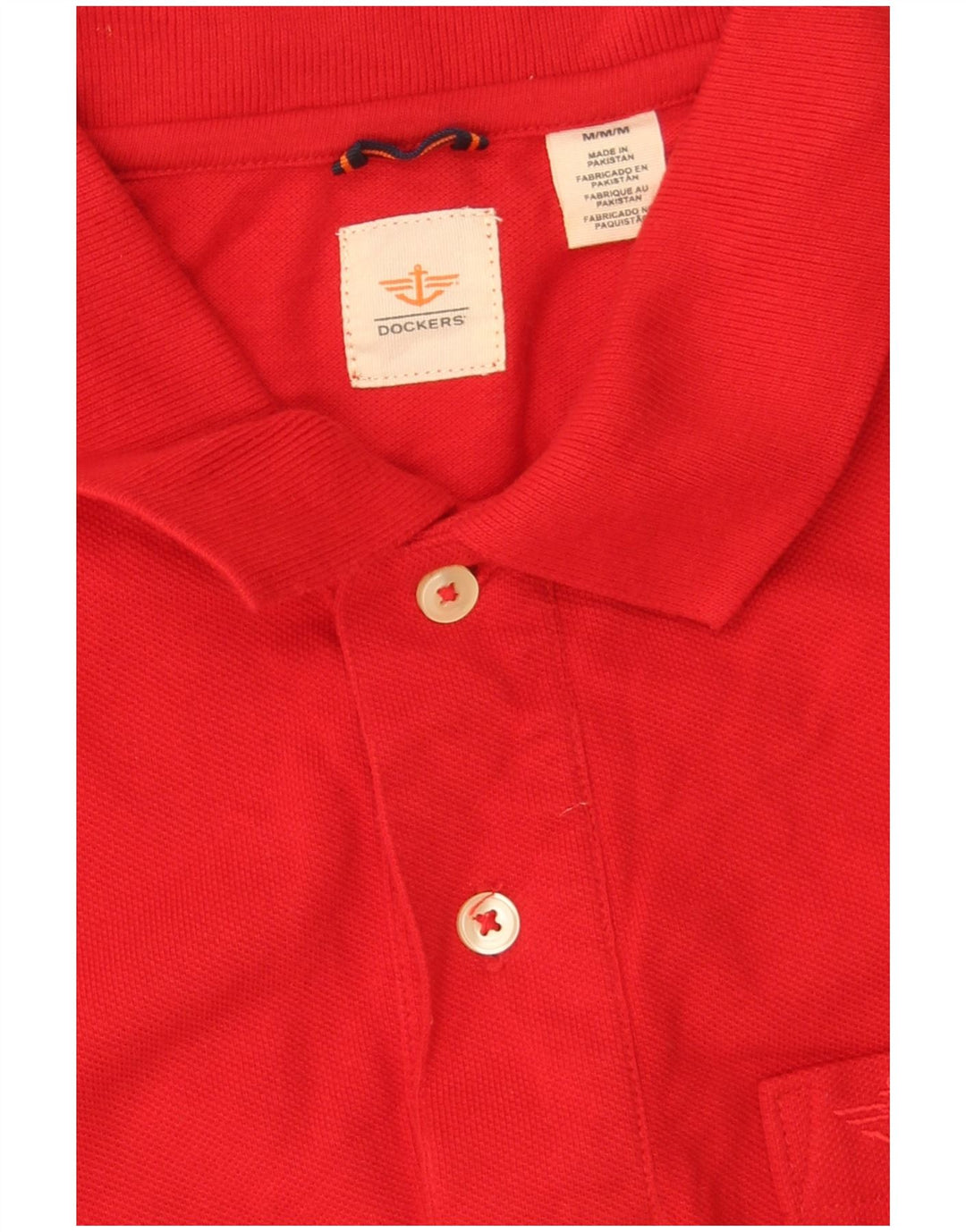 Polo da uomo Dockers in cotone rosso medio