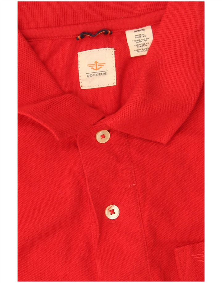 Polo da uomo Dockers in cotone rosso medio