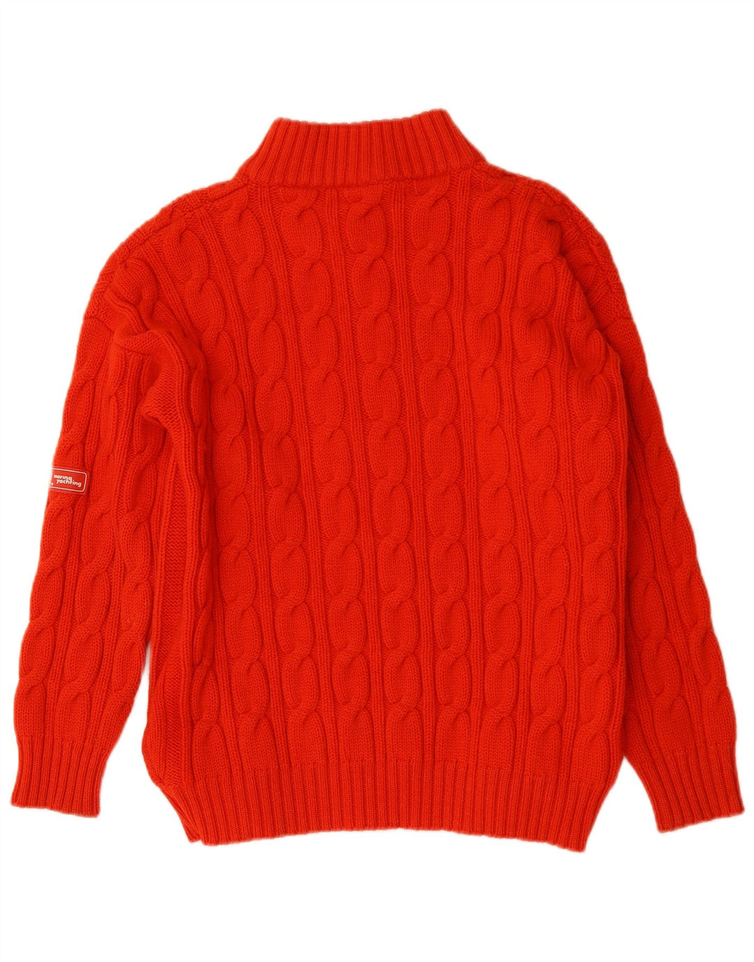 Marina Yachting Maglione da uomo con collo a bottoni UK 42 Grande lana rossa