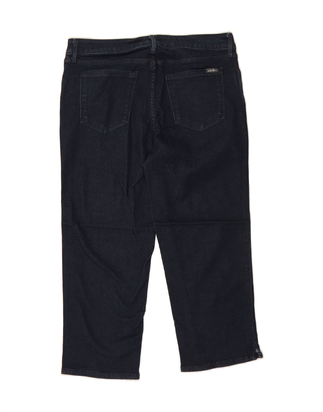EDDIE BAUER Womens Curvy Cropped Jeans US 12 Large W34 L24 Navy Blue Vintage Eddie Bauer and Second-Hand Eddie Bauer from Messina Hembry 