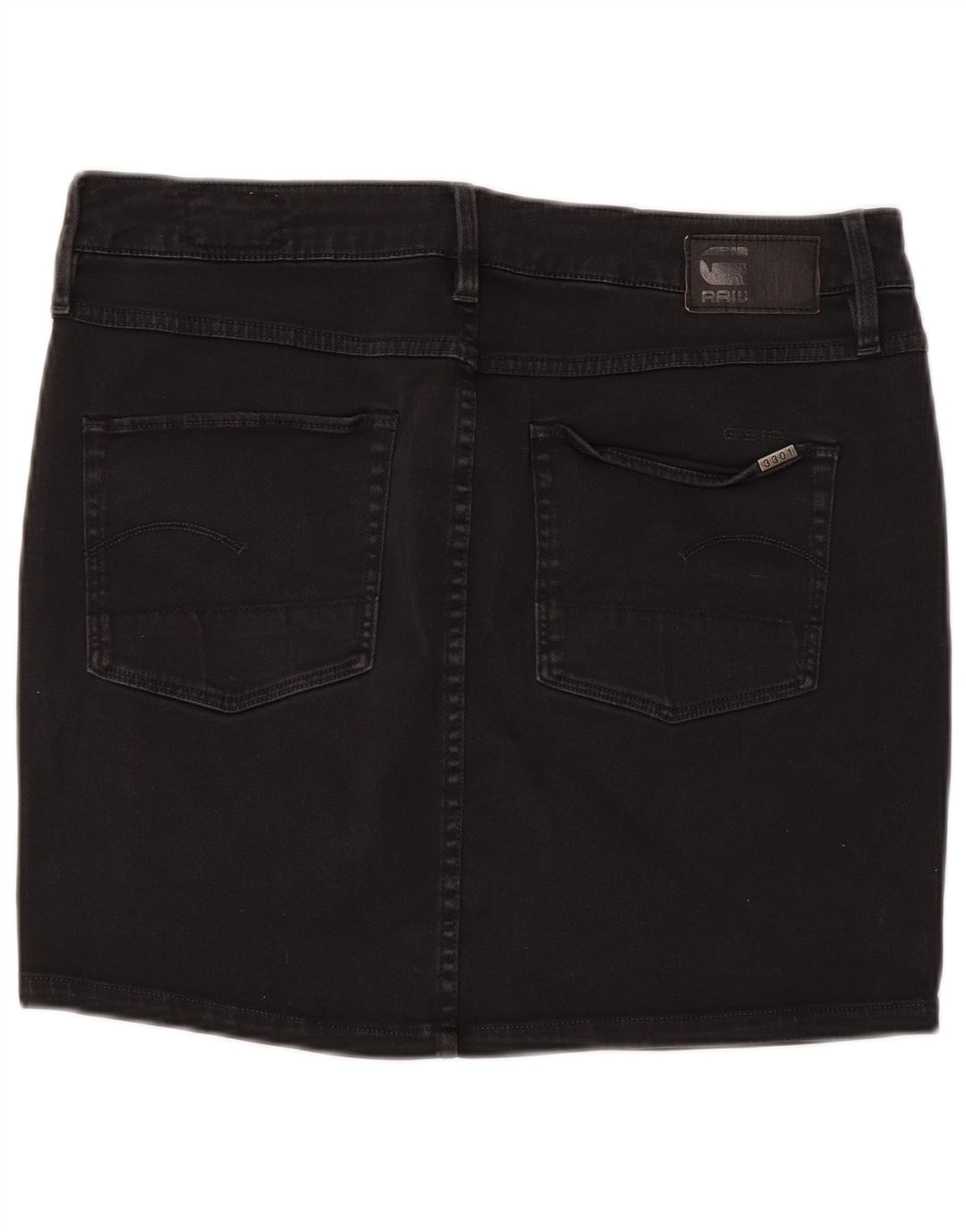 Mini gonna di jeans da donna G-Star W30 cotone nero medio