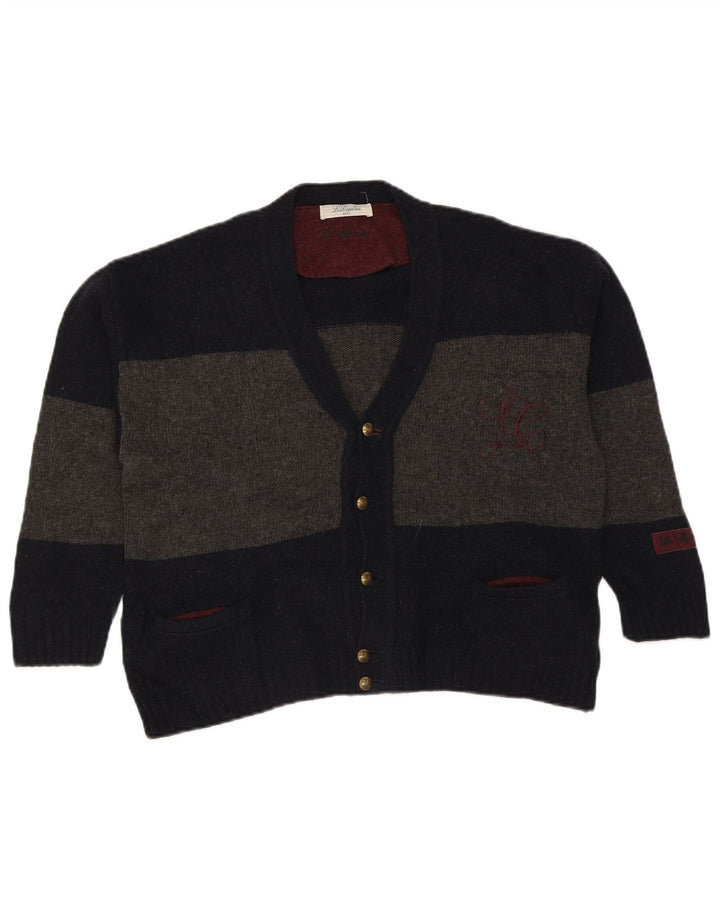 Maglione cardigan per ragazzi Les Copains 12-13 anni a righe blu navy