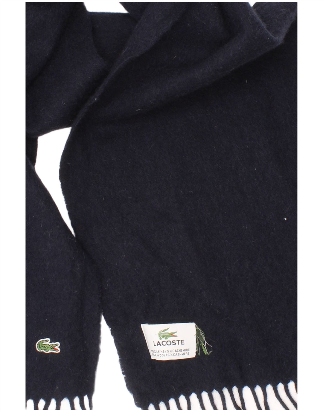Sciarpa rettangolare da uomo Lacoste Taglia unica in lana blu navy classica