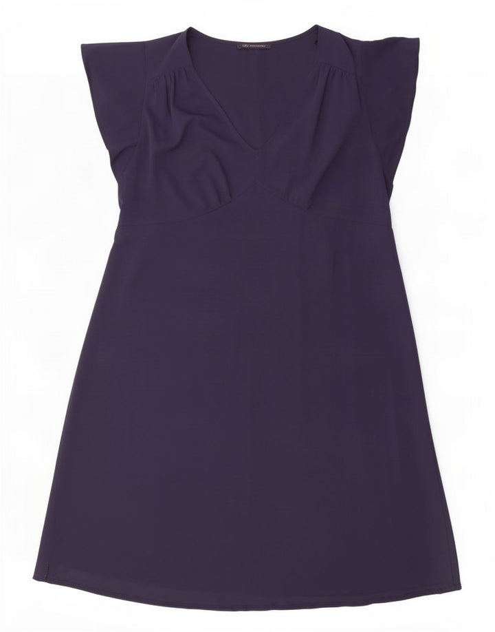 Abito a trapezio da donna Marks & Spencer UK 16 grande poliestere blu navy