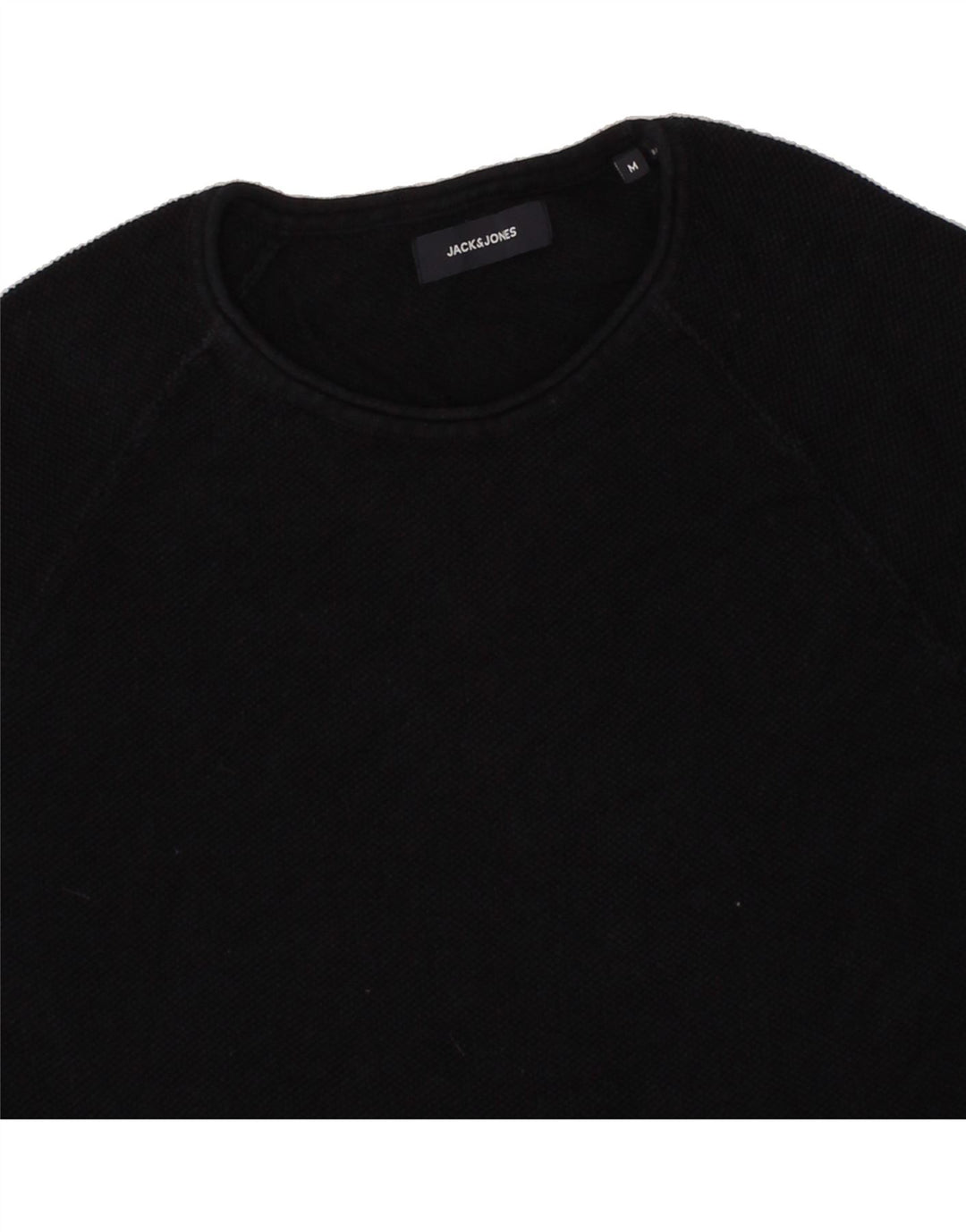 JACK & JONES Mens Top Long Sleeve Medium Black Cotton Vintage Jack & Jones and Second-Hand Jack & Jones from Messina Hembry 