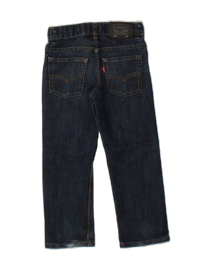 LEVI'S Boys 511 Slim Jeans 4-5 Years W18 L8 Navy Blue Vintage Levi's and Second-Hand Levi's from Messina Hembry 
