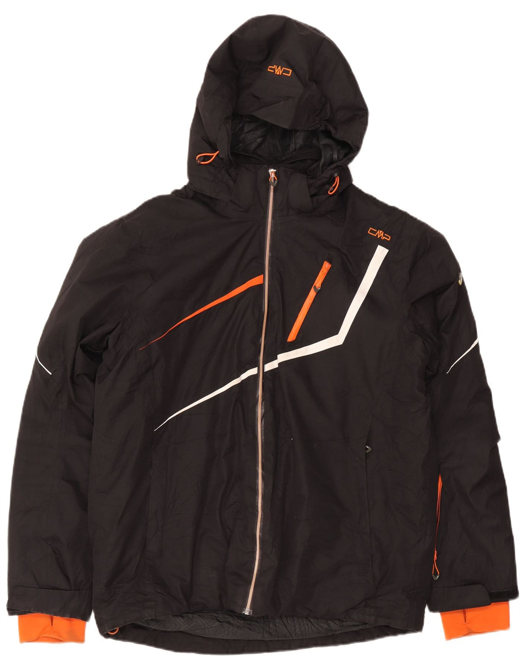 Giacca da sci con cappuccio da uomo CMP IT 54 2XL Nero Poliestere Colourblock Sports