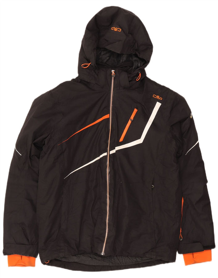 Giacca da sci con cappuccio da uomo CMP IT 54 2XL Nero Poliestere Colourblock Sports