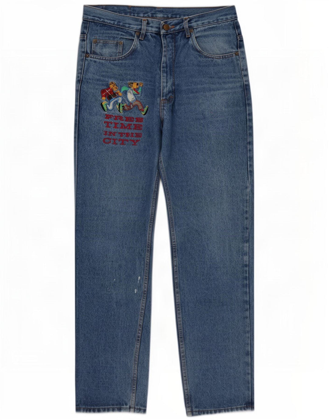 Base 92 Jeans affusolati con grafica da uomo IT 48 Medio W32 L34 Cotone blu