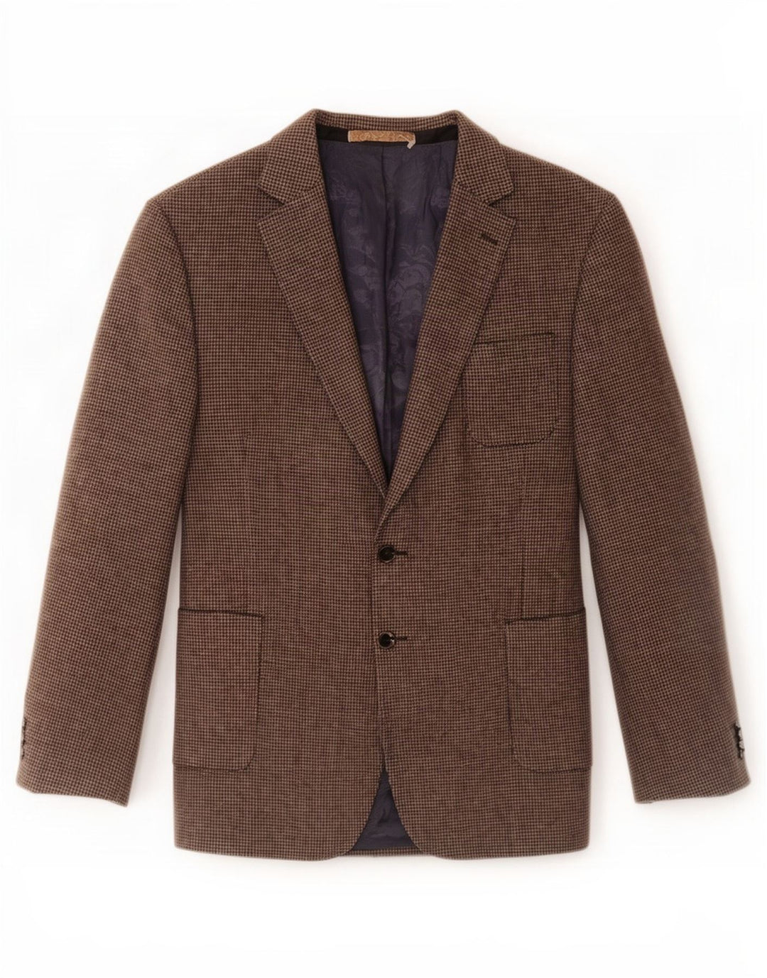 Giacca blazer lunga da uomo Marks & Spencer UK 44 XL pied de poule marrone