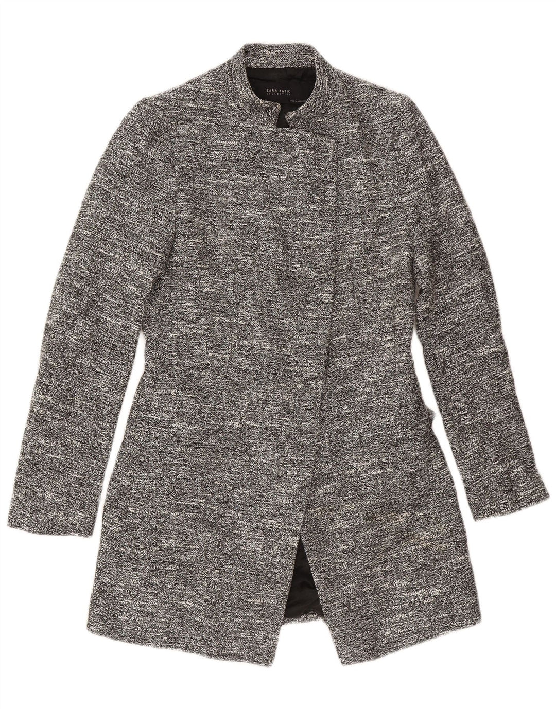 ZARA Womens Overcoat UK 10 Small Grey Flecked