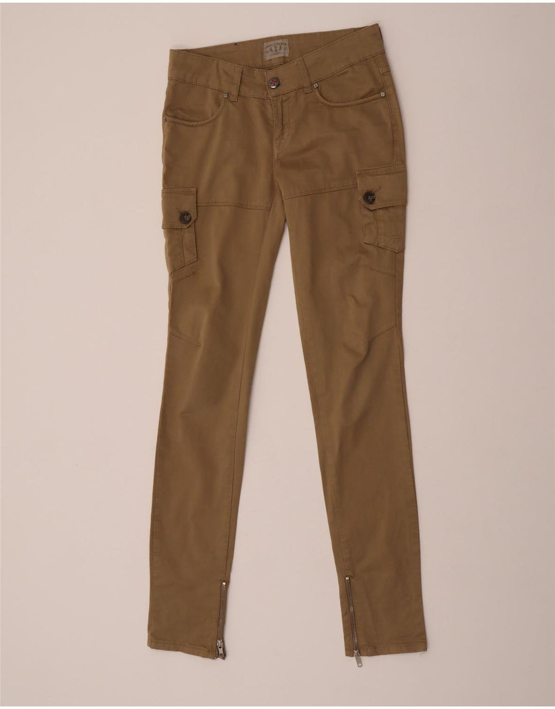 Pantaloni cargo skinny da donna Zu Elements W25 L34 cotone kaki