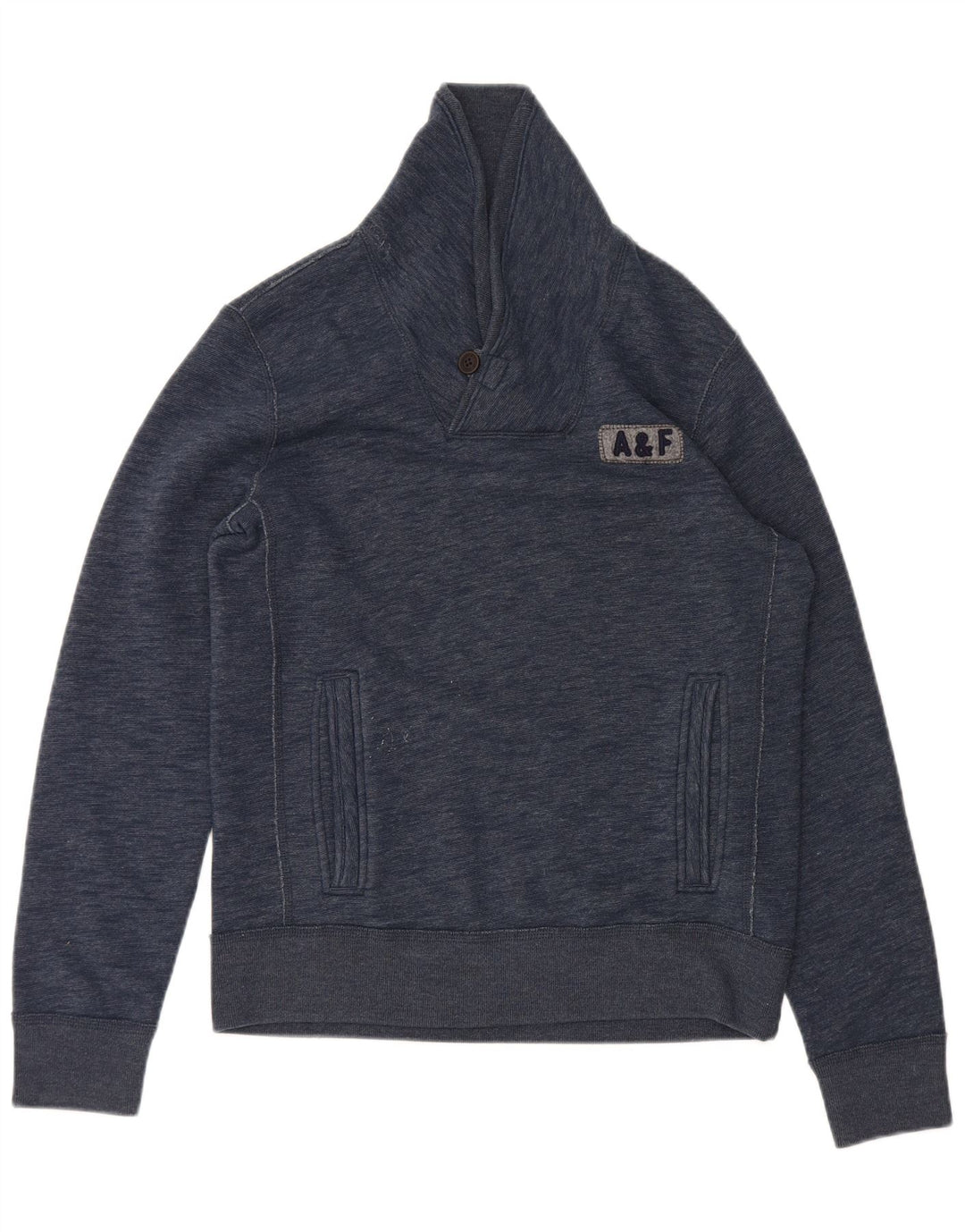 Felpa da uomo Abercrombie & Fitch Maglione piccolo blu navy screziato