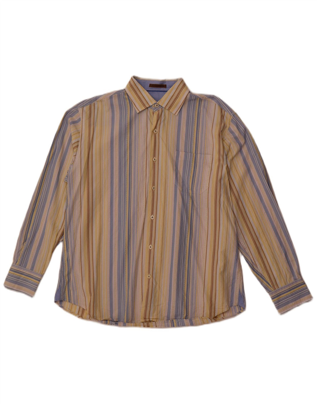 Camicia da uomo Tommy Bahama in cotone a righe grandi gialle