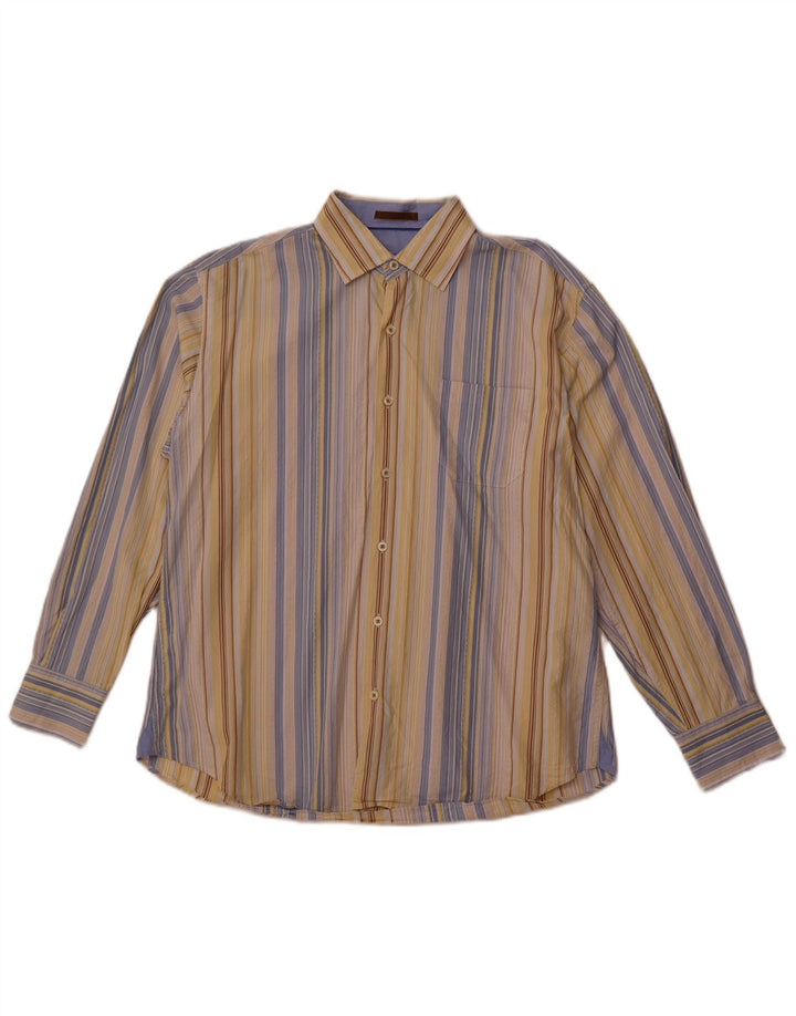 Camicia da uomo Tommy Bahama in cotone a righe grandi gialle