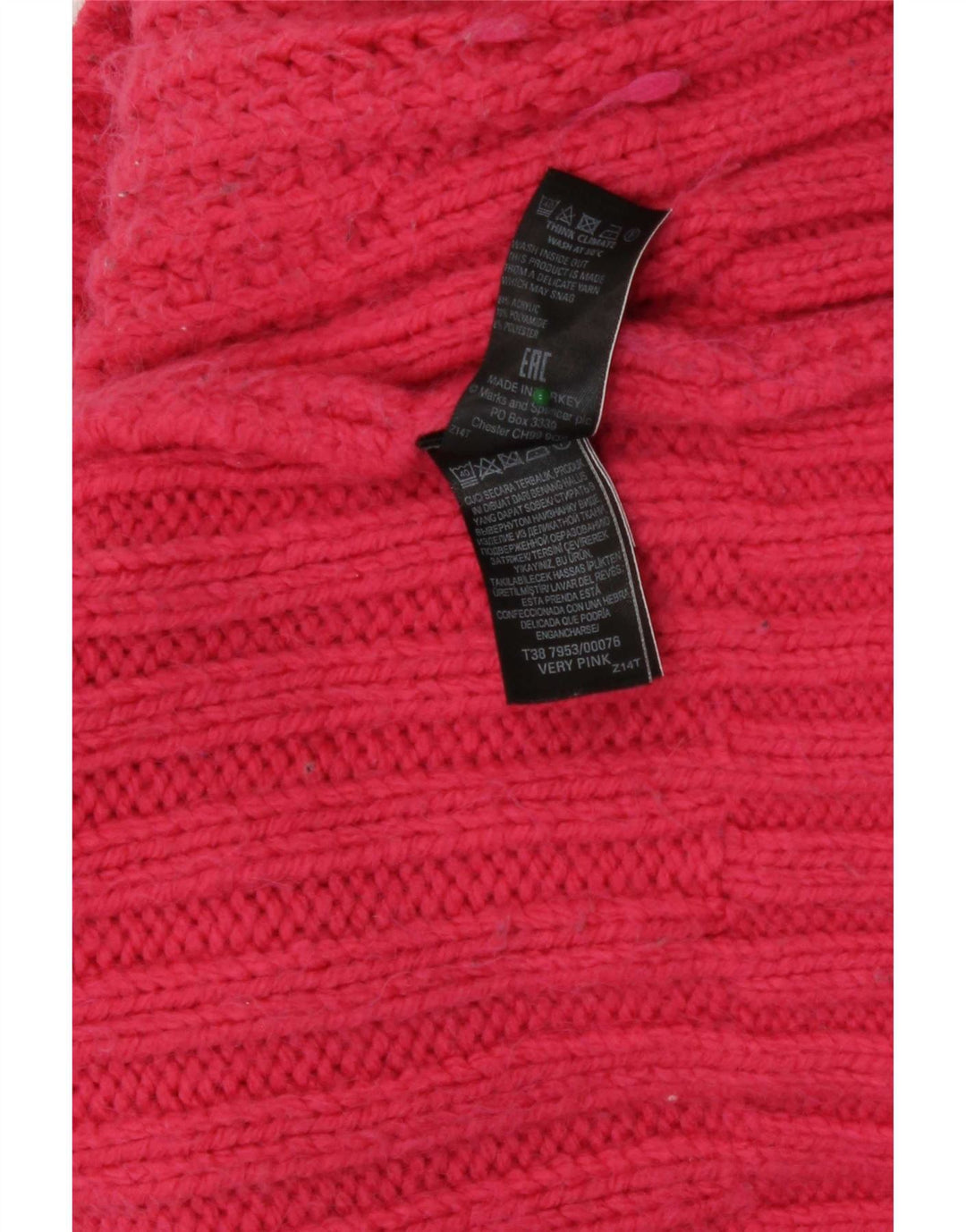 Maglione maglione a collo alto da donna Marks & Spencer UK 12 Rosa medio