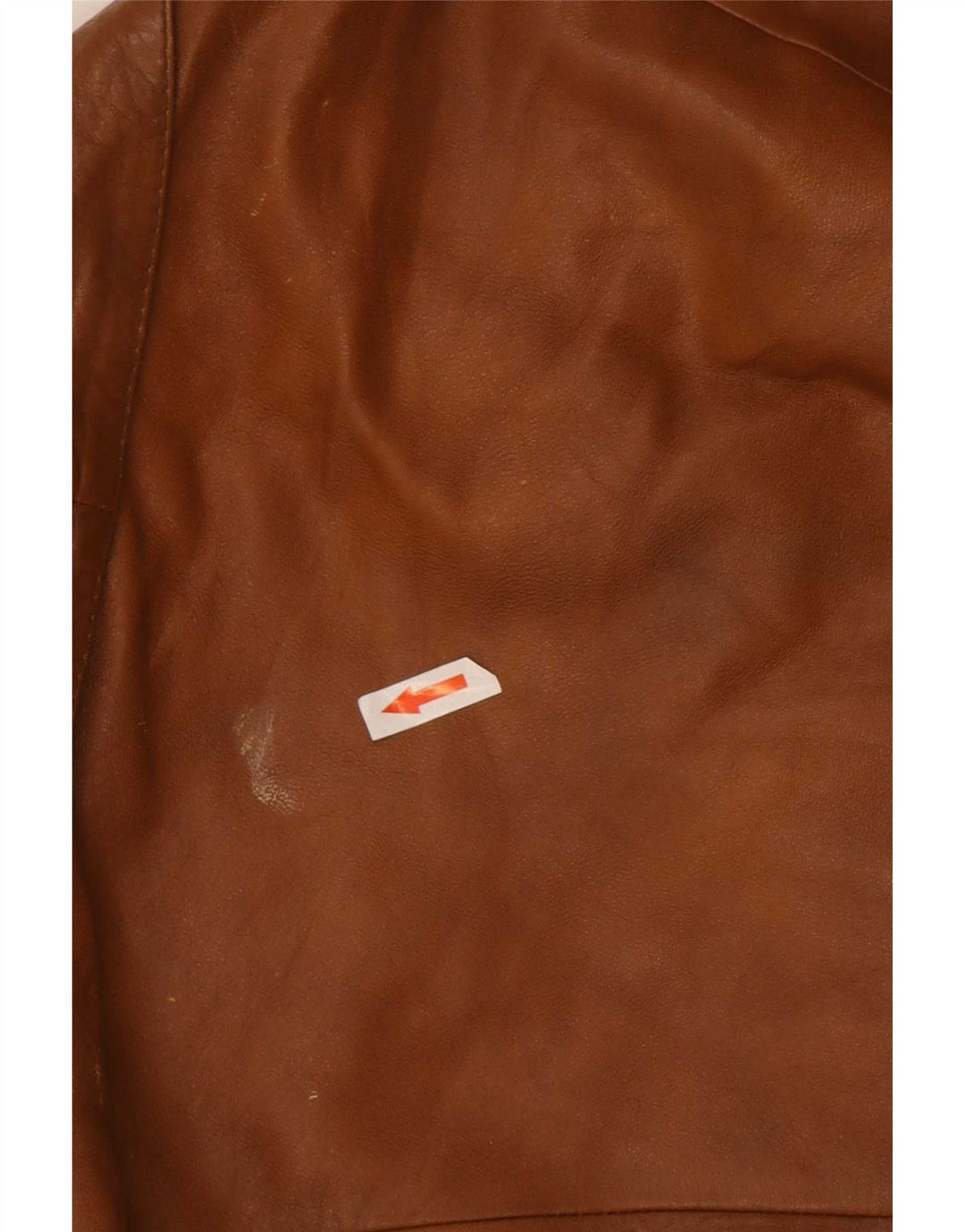 Giacca in pelle vintage da donna UK 14 Marrone medio