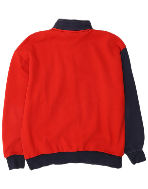 Tommy Hilfiger Uomo Felpa grafica Maglione Medium Blu Navy Colourblock