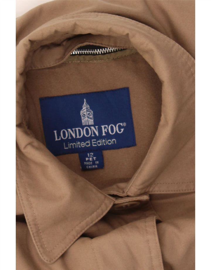LONDON FOG Womens Overcoat US 12 Large Beige Cotton Vintage London Fog and Second-Hand London Fog from Messina Hembry 