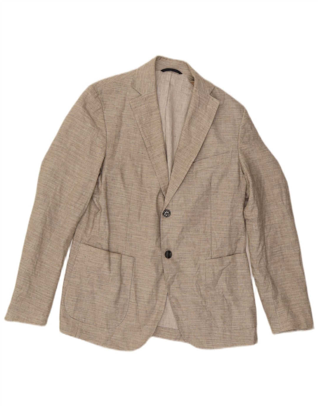 Giacca Blazer a 2 Bottoni da Uomo Libero IT 48 Lino Beige Medio
